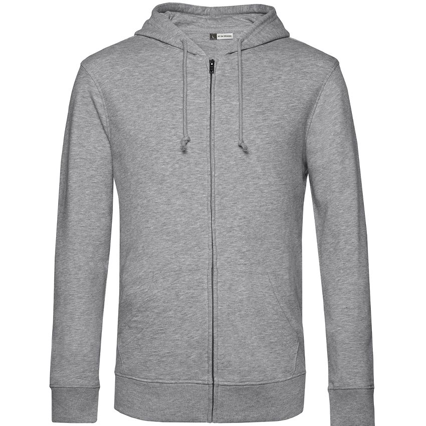 Sudadera orgánica con capucha y cremallera