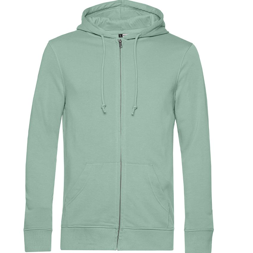 Sudadera orgánica con capucha y cremallera