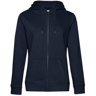 Sudadera orgánica con capucha y cremallera mujer
