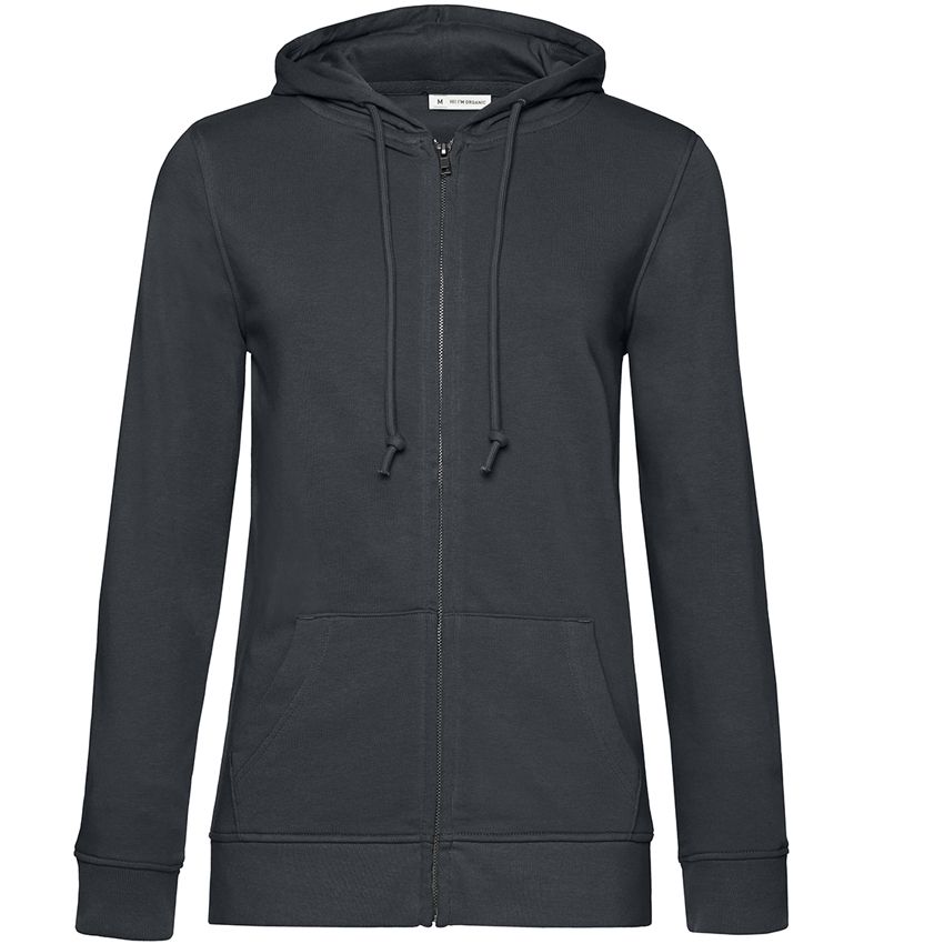 Sudadera orgánica con capucha y cremallera