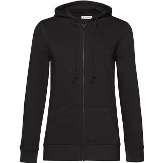 Sudadera orgánica con capucha y cremallera mujer