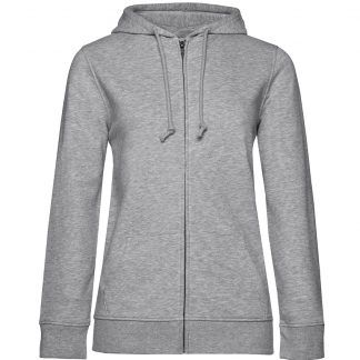 Sudadera orgánica con capucha y cremallera mujer