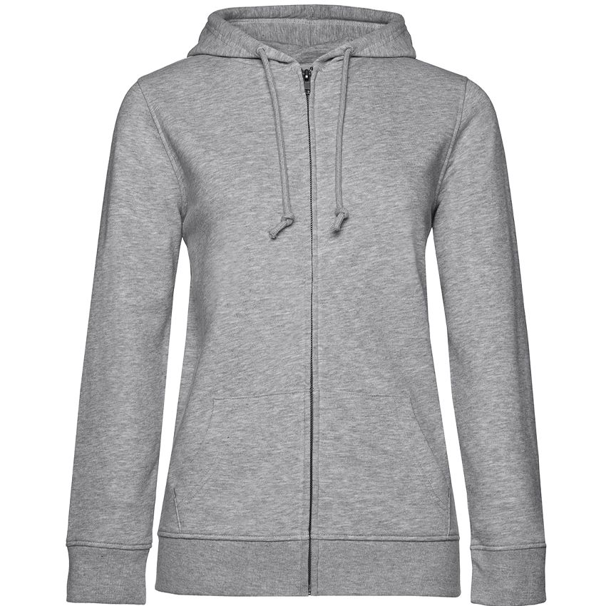 Sudadera orgánica con capucha y cremallera mujer