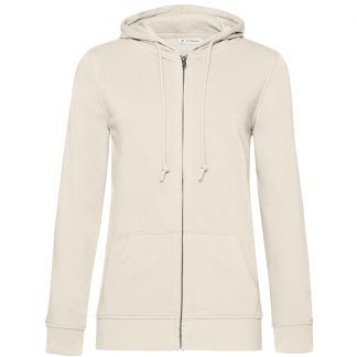 Sudadera orgánica con capucha y cremallera mujer