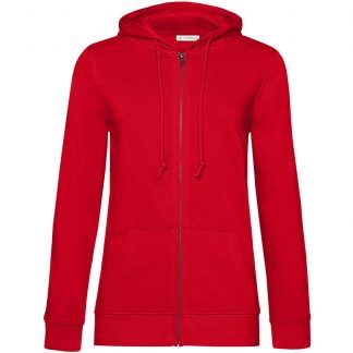 Sudadera orgánica con capucha y cremallera mujer