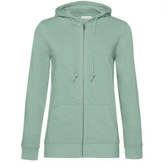 Sudadera orgánica con capucha y cremallera mujer