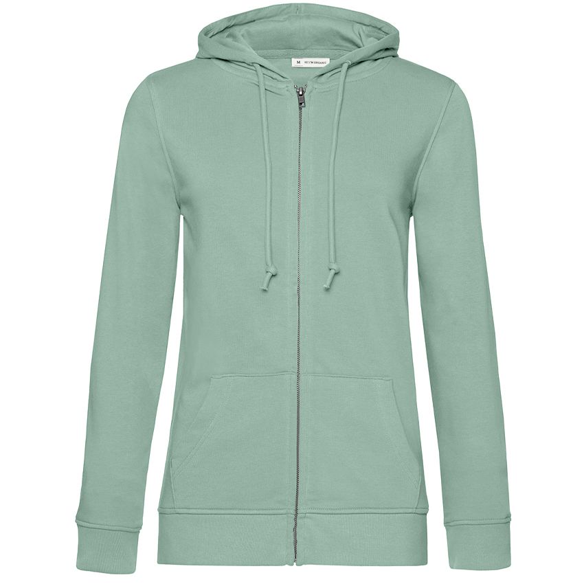 Sudadera orgánica con capucha y cremallera mujer
