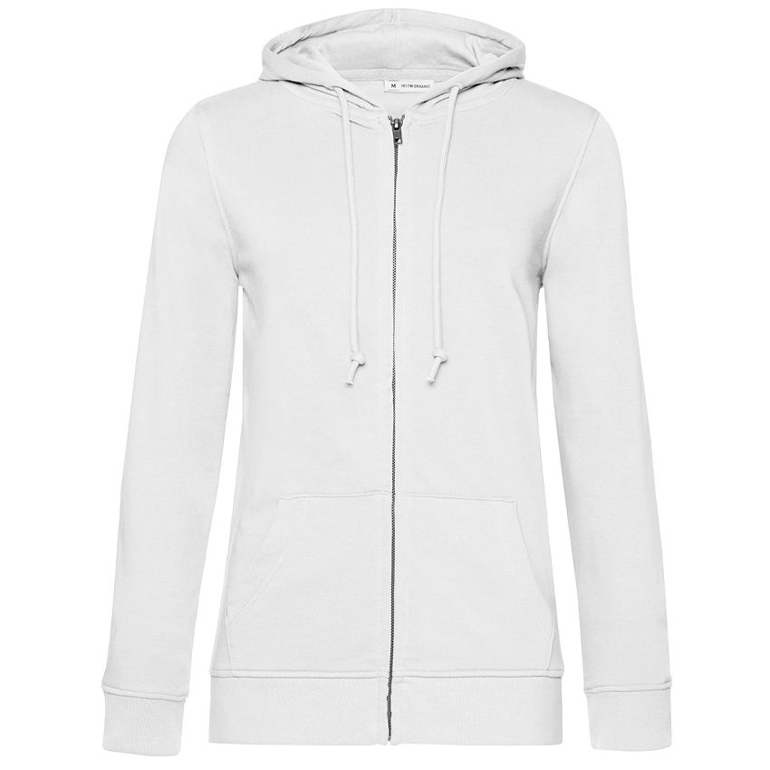 Sudadera orgánica con capucha y cremallera mujer